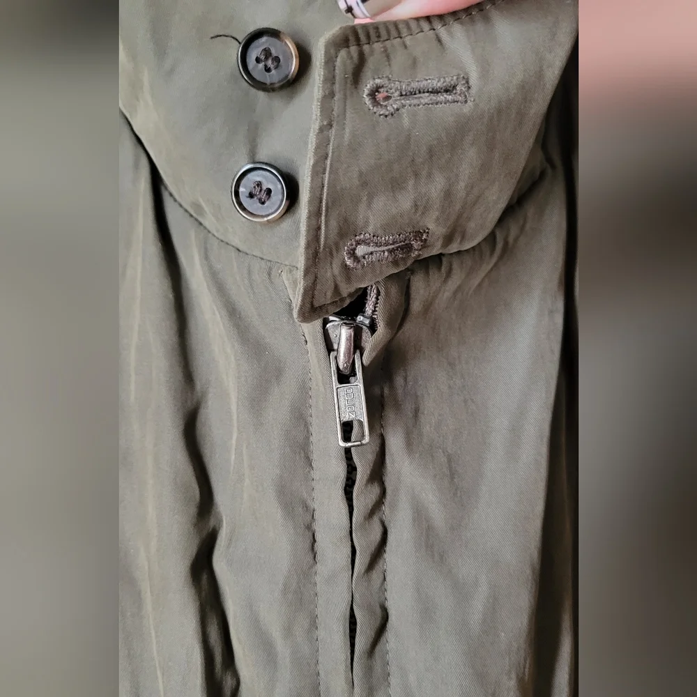 London Fog XL tan quilted bomber jacket